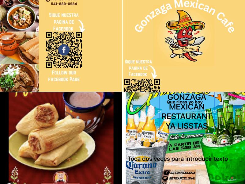 Gonzaga restaurant y cafeteria Menu