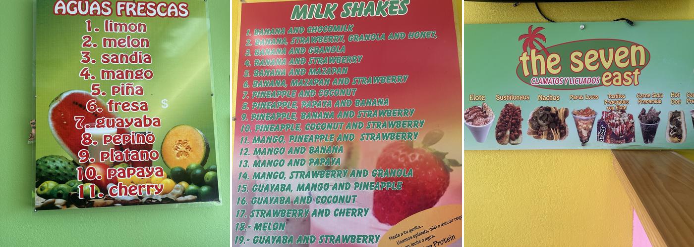 the seven Menu