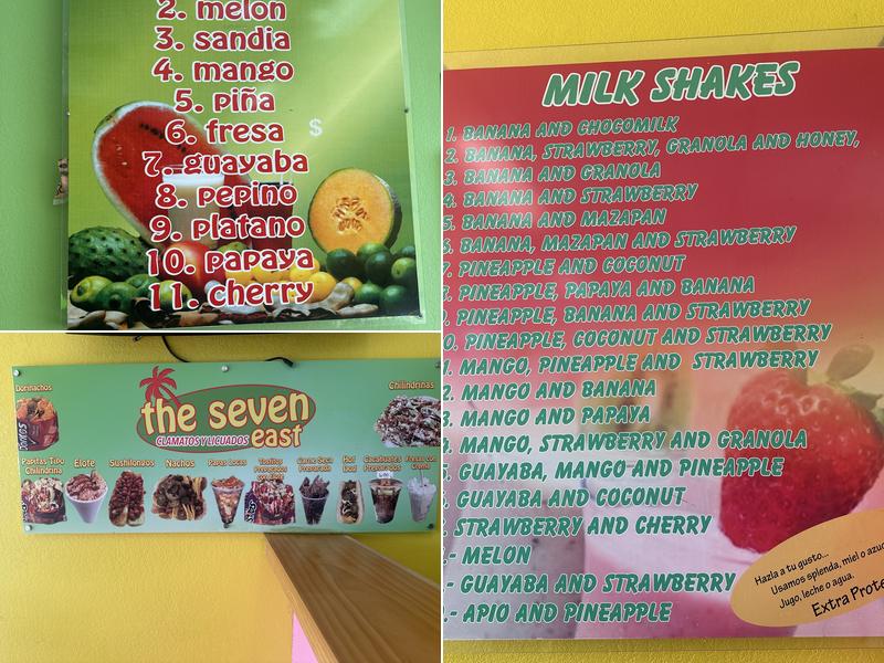 the seven Menu