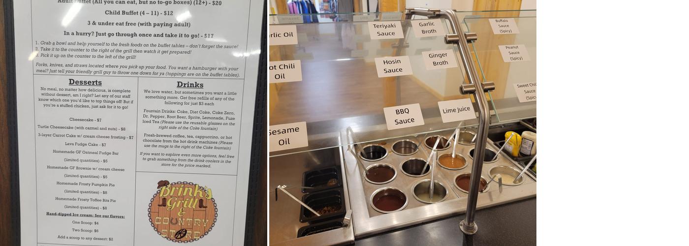 Brink's Grill & Country Store Menu