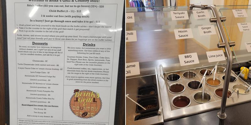 Brink's Grill & Country Store Menu