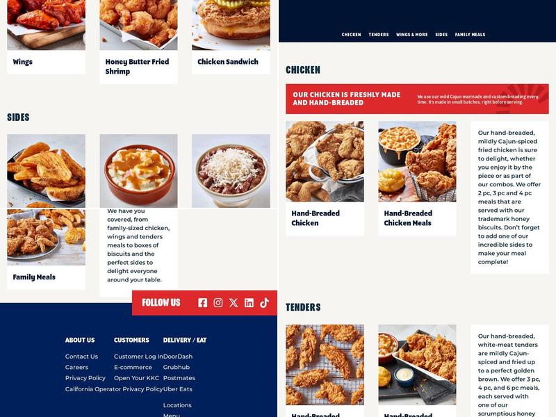 Krispy Krunchy Chicken Menu