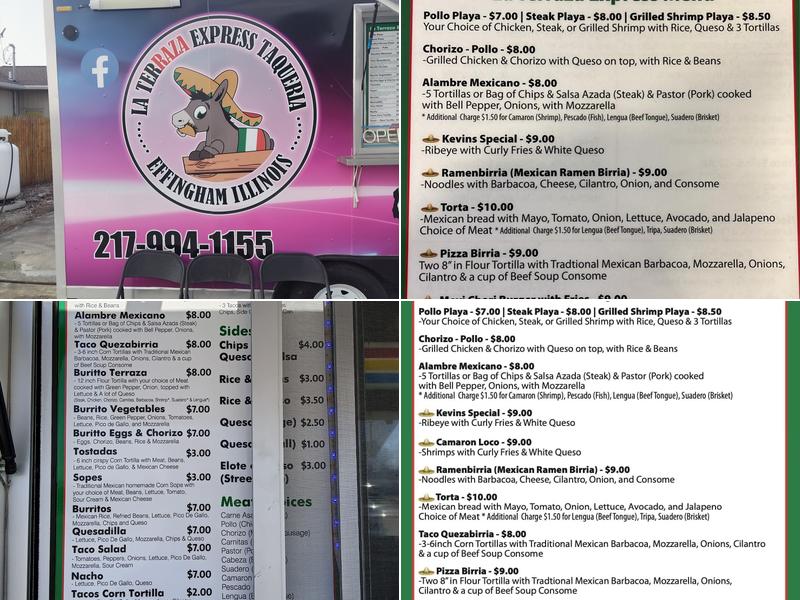 LA TERREAZA EXPRESS TAQUERIA III Menu