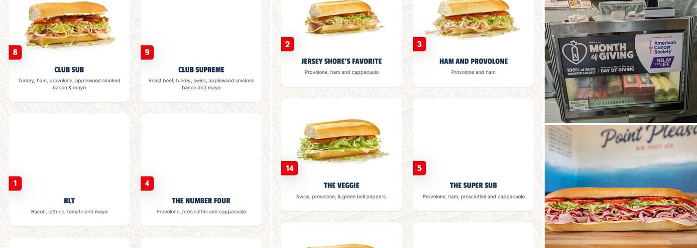 Jersey Mike's Subs Menu