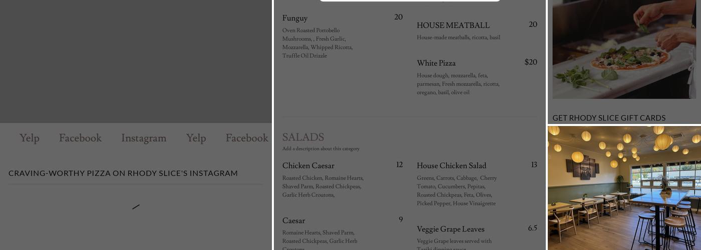 Rhody Slice Menu