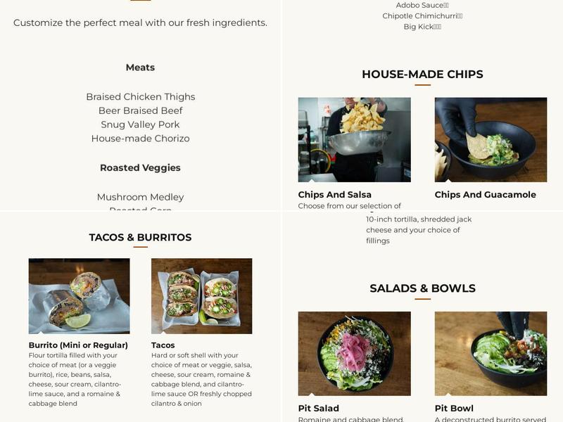 The Avocado Pit Menu