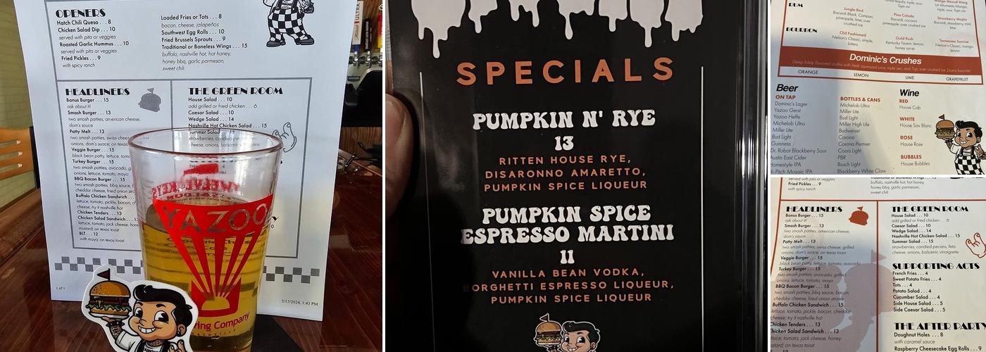 Dominic's Bar & Grill Menu