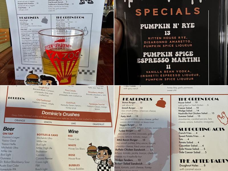 Dominic's Bar & Grill Menu