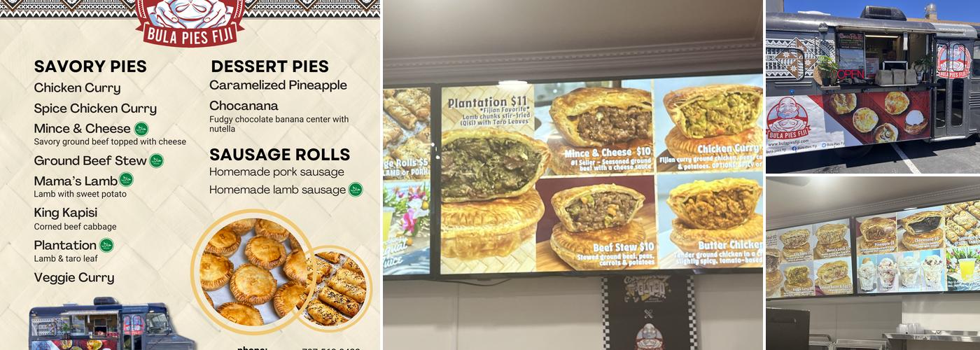 Bula Pies Fiji Menu