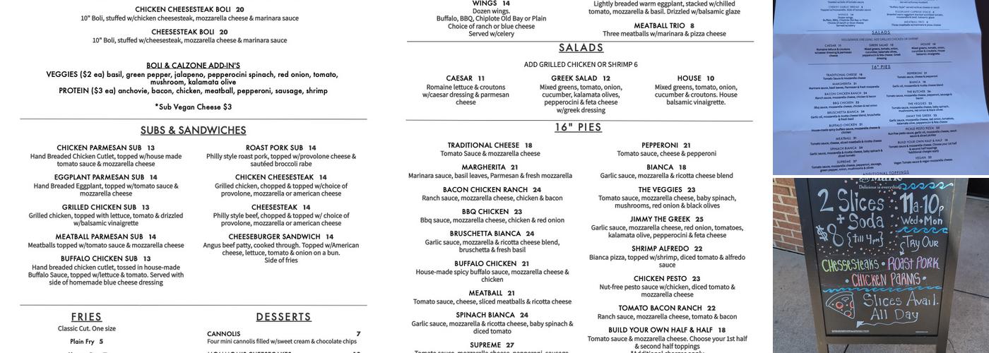 Henlopen Pizza Kitchen Menu