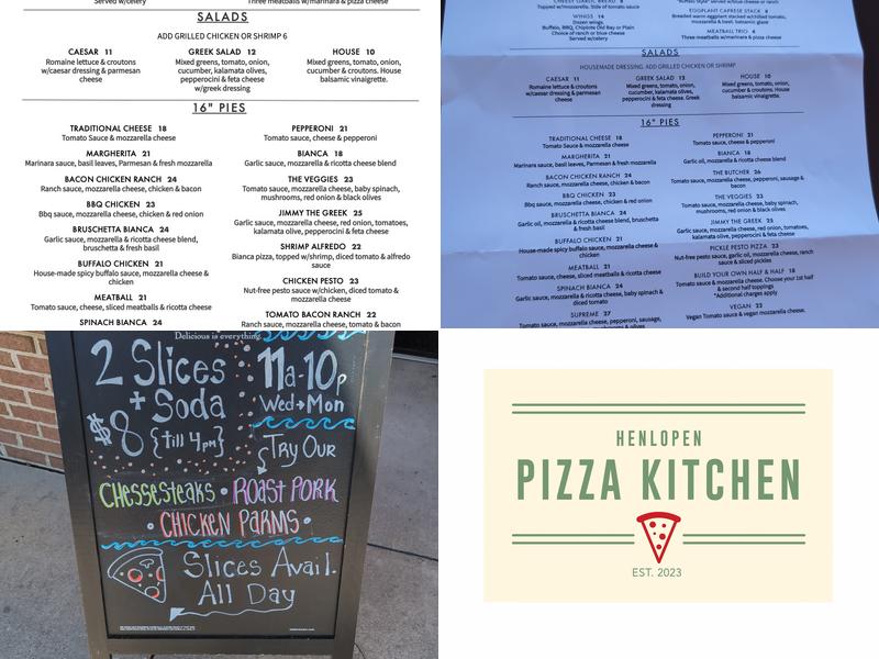 Henlopen Pizza Kitchen Menu