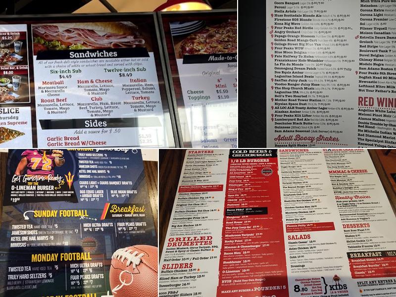 Cold Beers & Cheeseburgers Menu