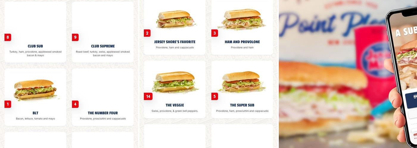 Jersey Mike's Subs Menu