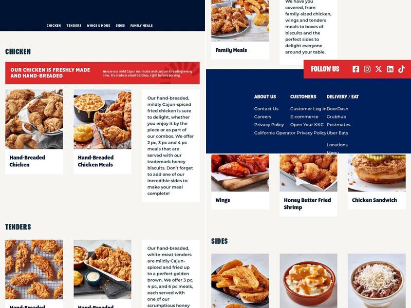 Krispy Krunchy Chicken Menu