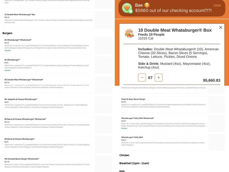 Whataburger Menu