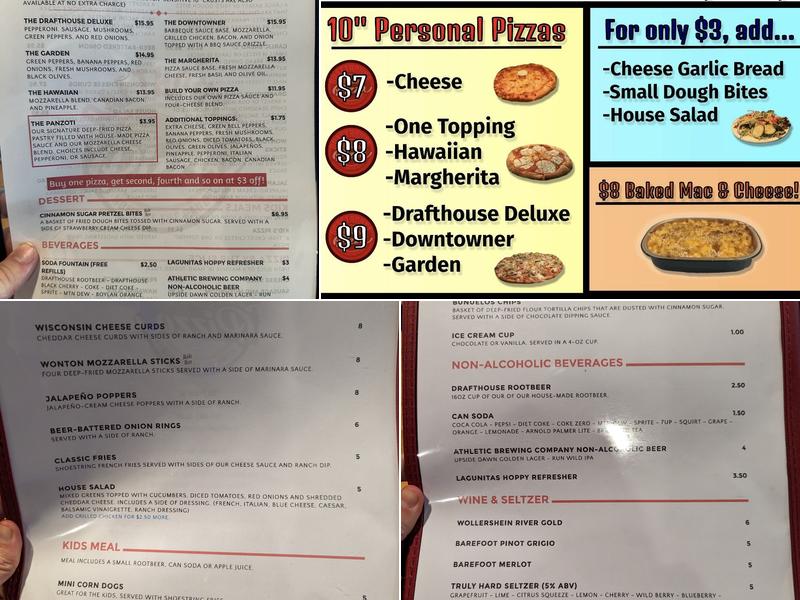 Drafthouse Pizza Menu