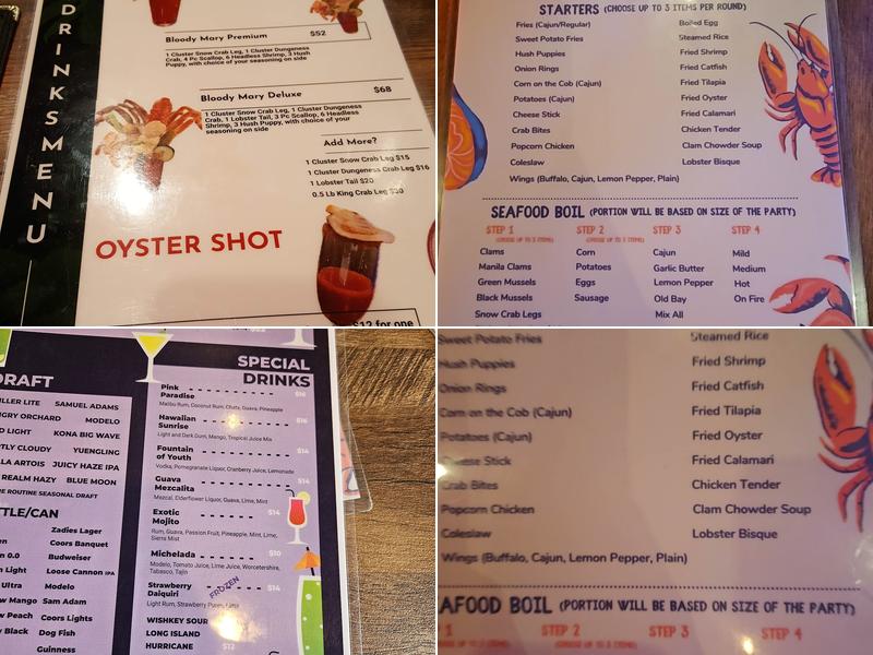 Ocean Shack Arlington Menu