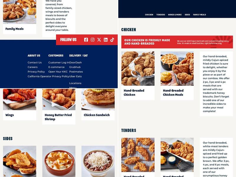 Krispy Krunchy Chicken Menu