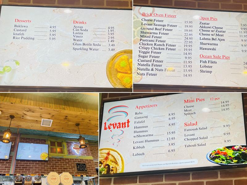 Levant Menu