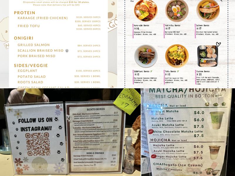 Nagomi Bento Menu