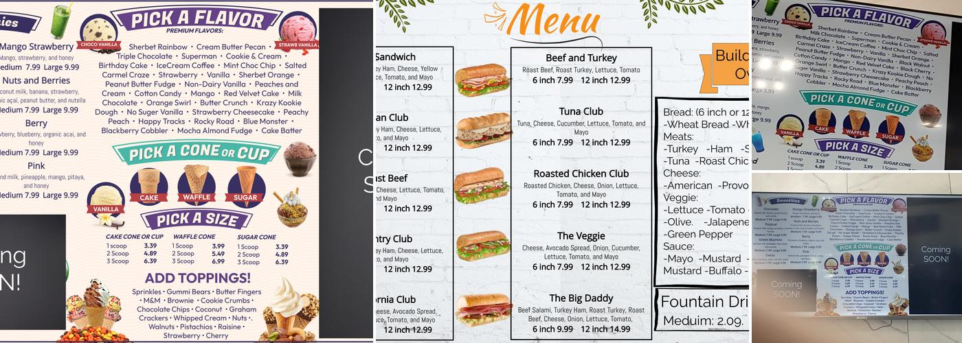 Scoop&Slice Cafe Menu