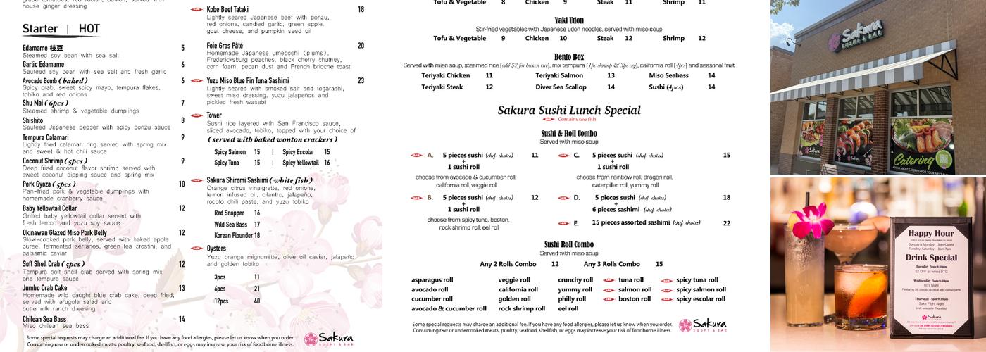 Sakura Sushi & Bar Menu