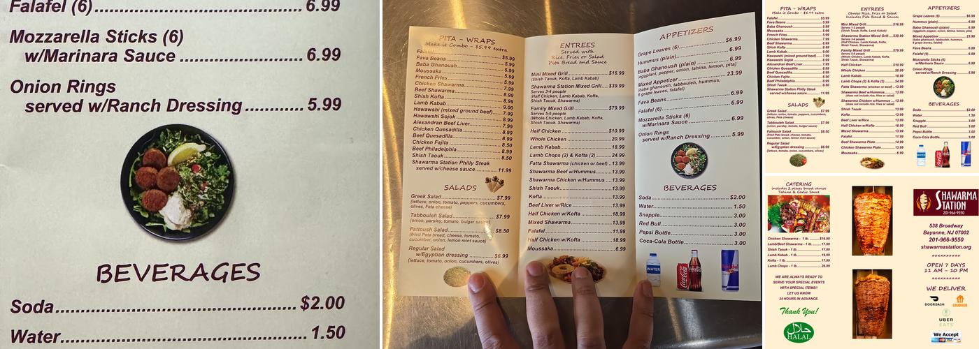 Shawarma Station Menu