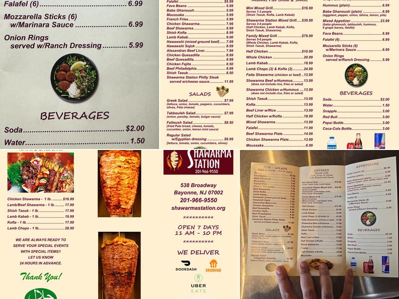 Shawarma Station Menu