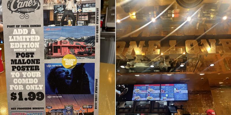 Raising Cane's Chicken Fingers Menu