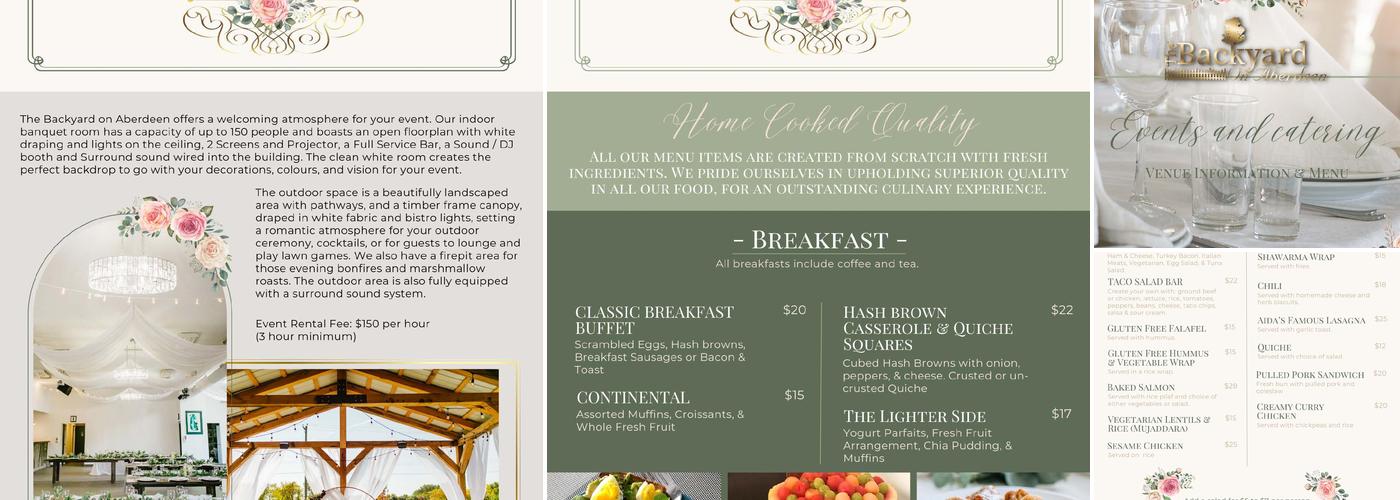 Aida's Catering Menu