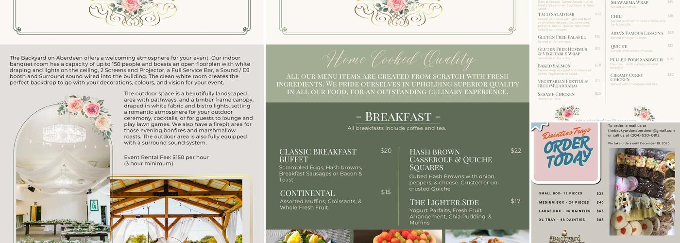 Aida's Catering Menu
