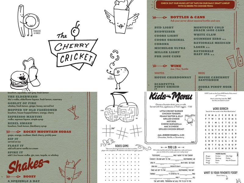 Duffy's Cherry Cricket Menu