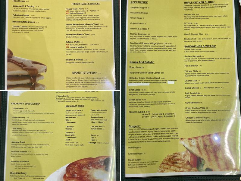 Stacks Pancake House Bar & Grill Menu