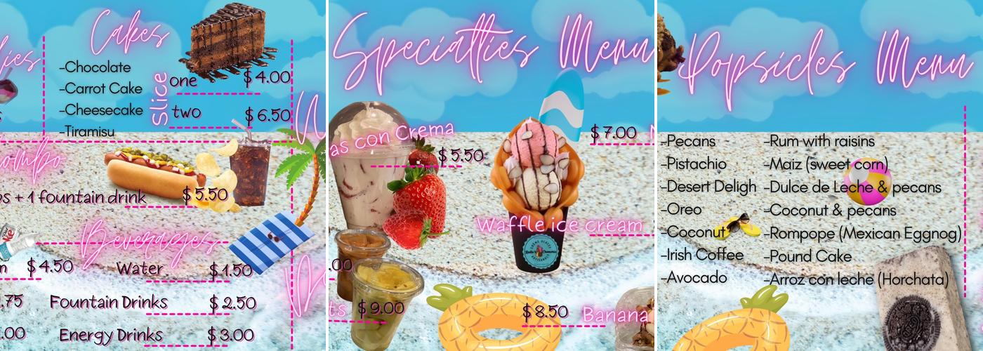 Rello’s Creamery Oakview Mall Menu