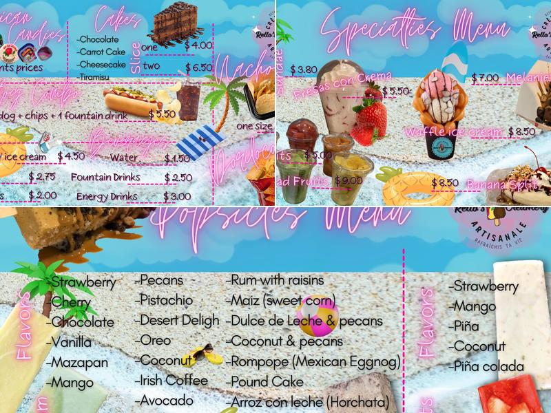 Rello’s Creamery Oakview Mall Menu