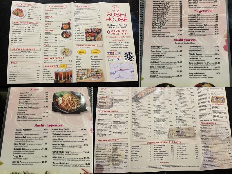 I Sushi House Menu