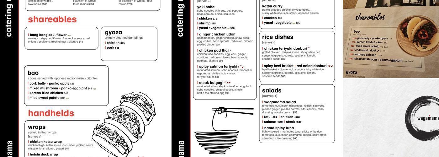 Wagamama Clarendon Menu