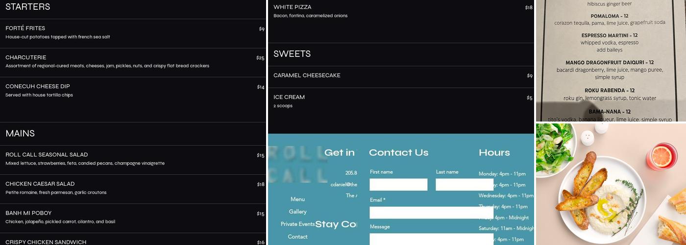 Roll Call Menu