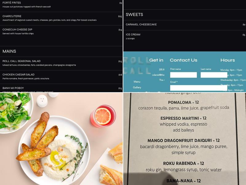 Roll Call Menu