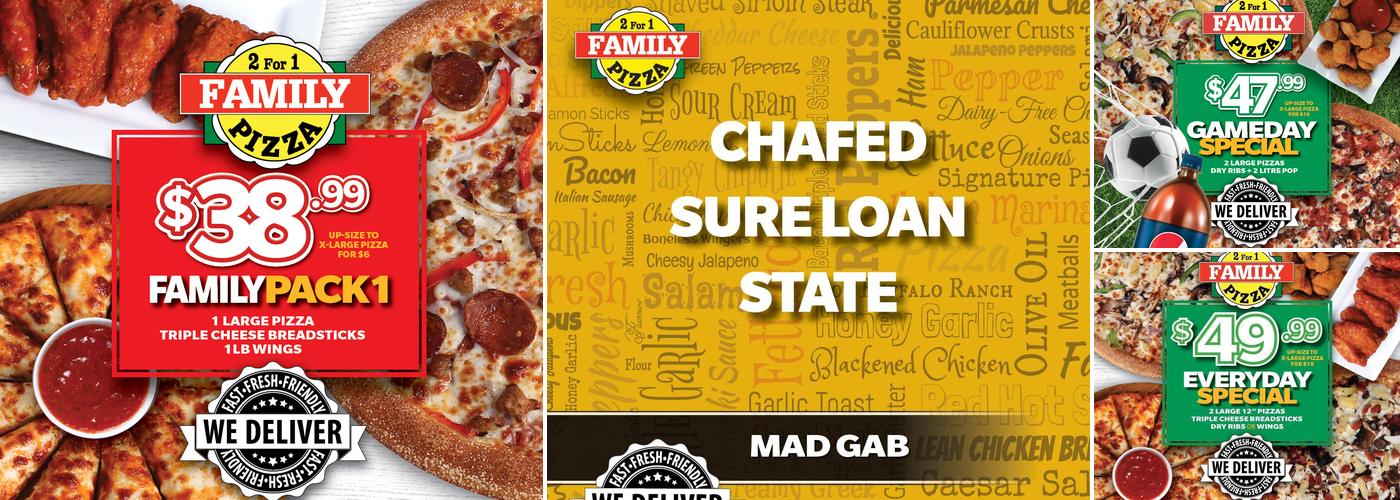 2 for 1 Family Pizza 🍕 Nipawin Menu