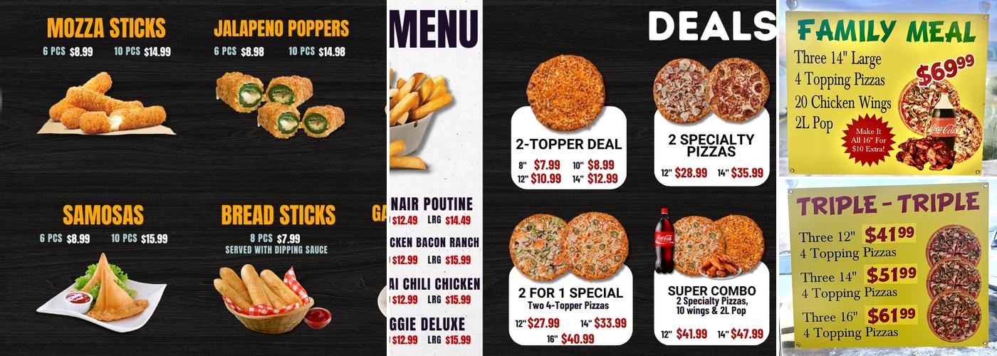 Cosmic Pizza & Donair Swift Current Menu