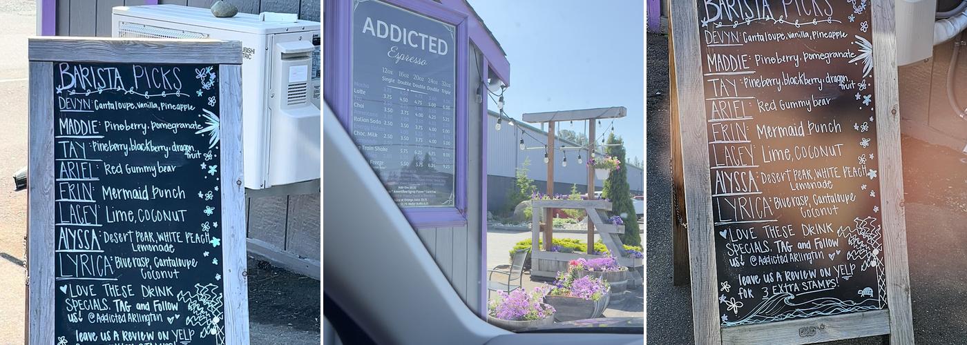 Addicted Espresso Arlington Menu