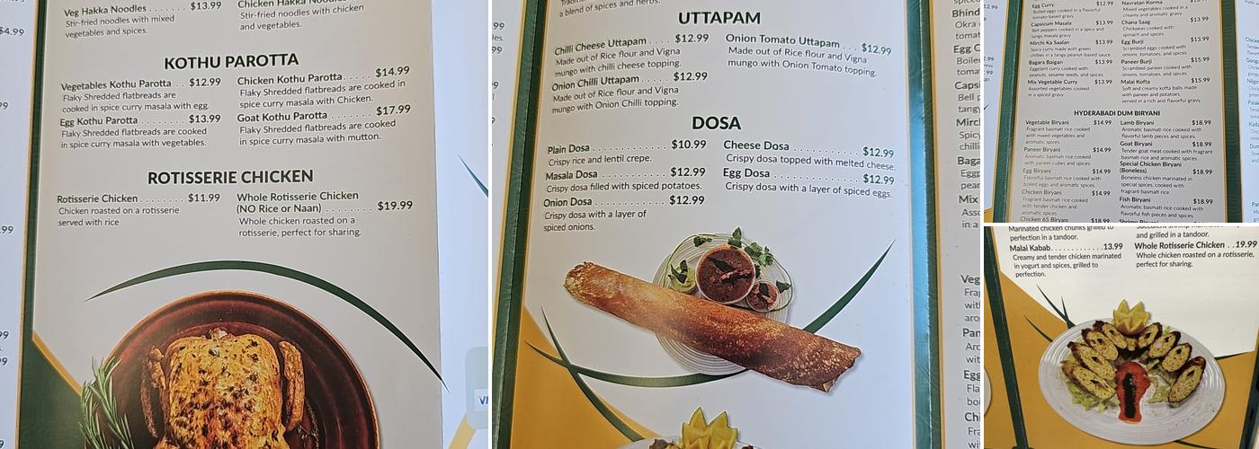 Aayat Kitchen Menu