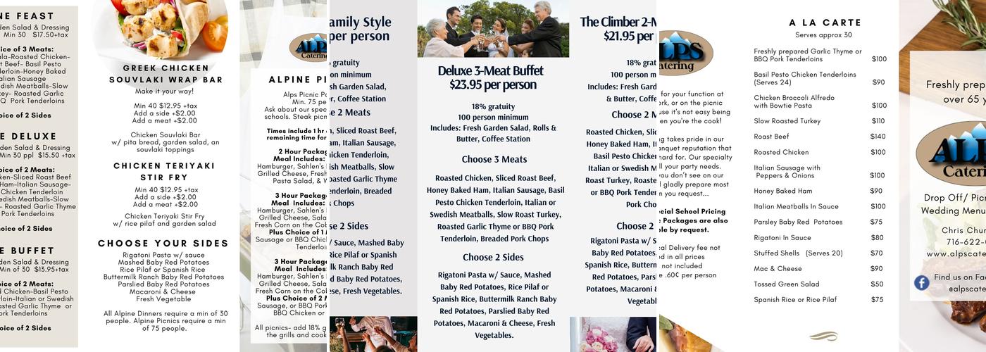 Alps Catering Menu