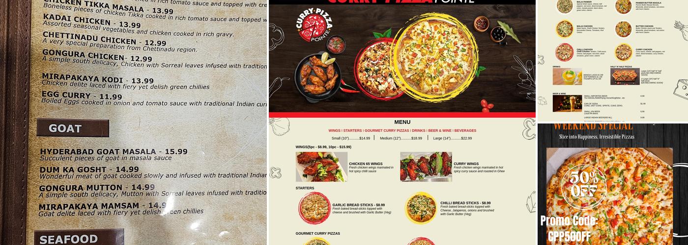 Curry Pizza Pointe Menu