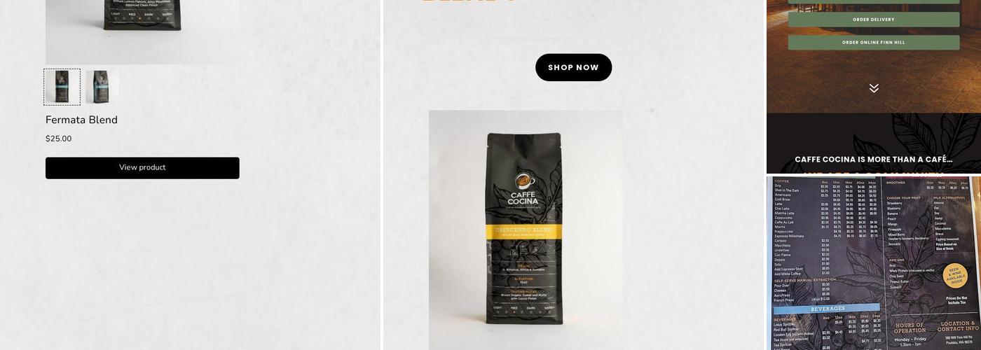 CAFFE COCINA COFFEE ROASTING CO. Menu