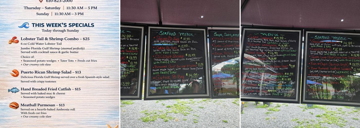 Grumpy Grouper Menu