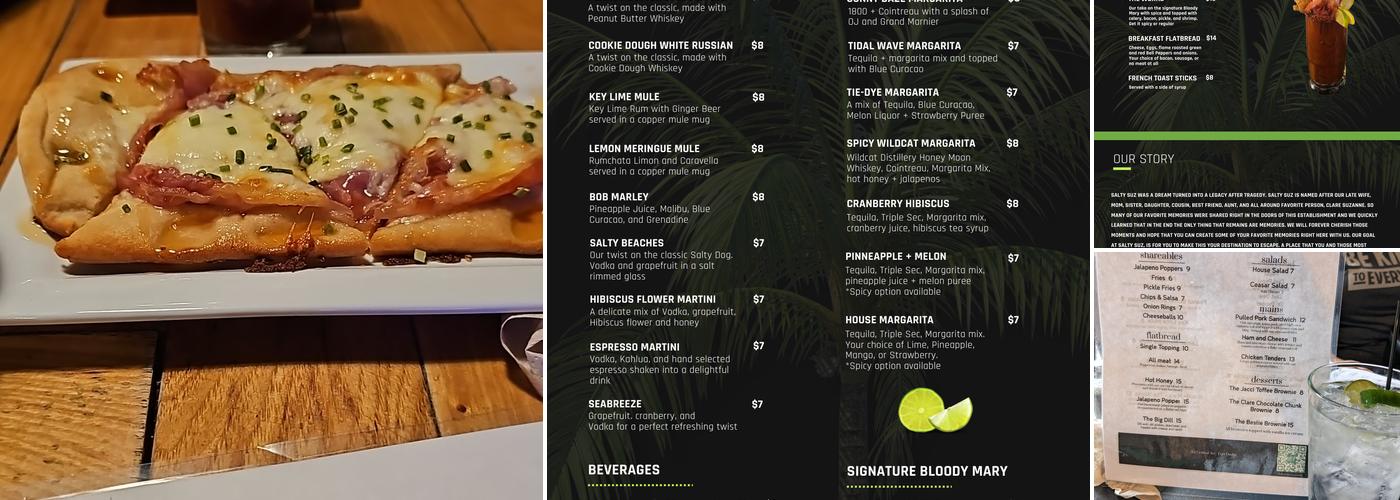 Salty Suz Menu