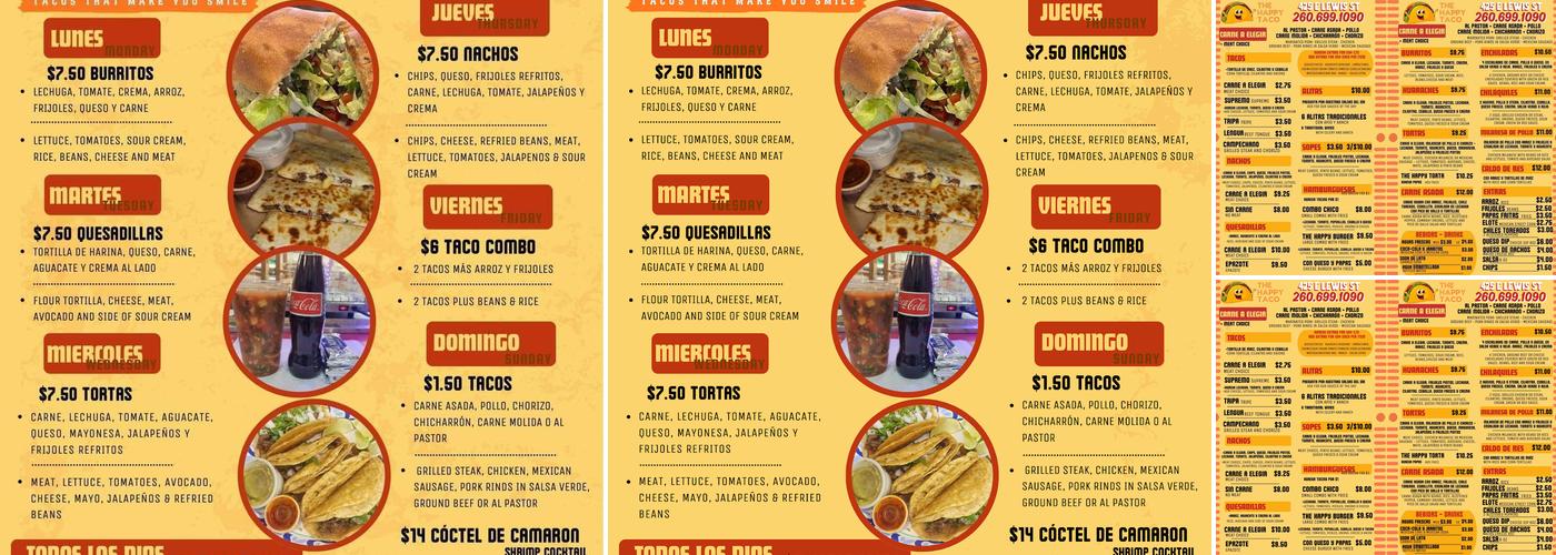 THE HAPPY TACO Menu