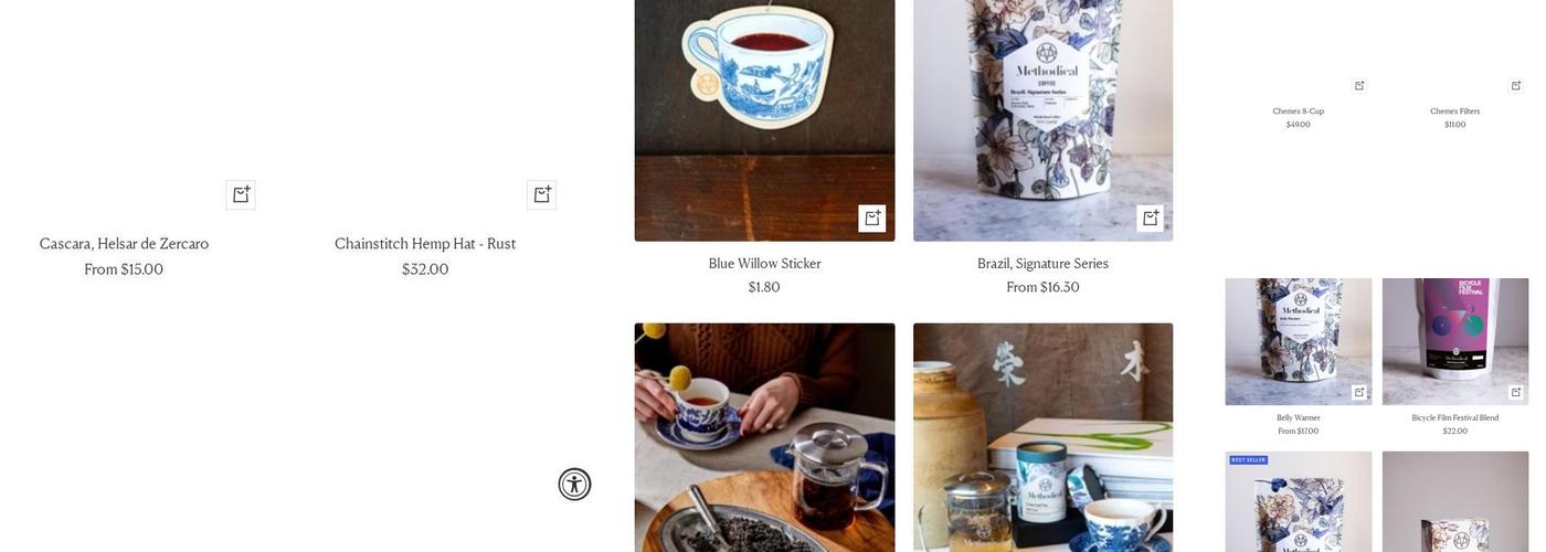 Methodical Coffee Menu